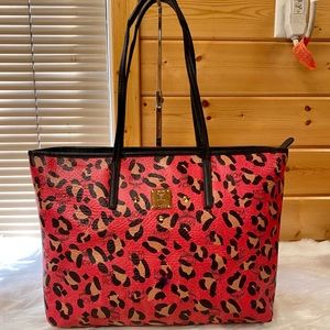 Authentic MCM Visetos Large Pink Tote